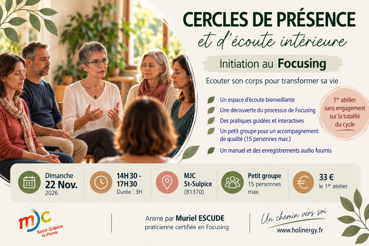 Atelier d’initiation au Focusing – Écouter son corps pour apaiser ses émotions